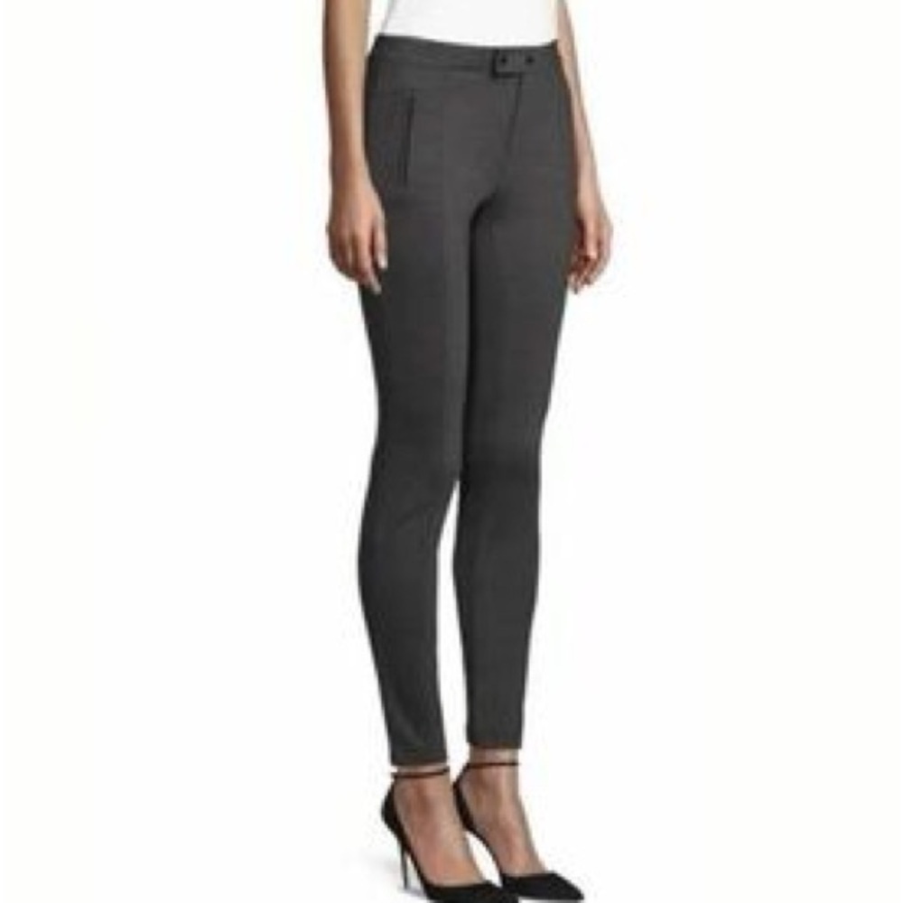 Vince Ponte Front Seam Riding Pants Zip Pockets Gray Size 8